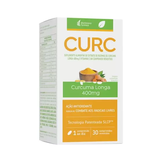 Curcuma longa 400mg com 30 comprimidos revestidos