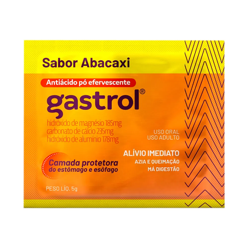 Gastrol antiácido pó efervescente sabor abacaxi 5g