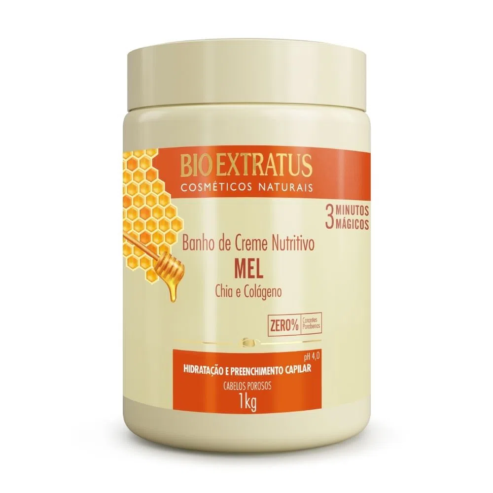 Bio Extratus Banho de Creme Nutritivo MEL Chia e Colágeno