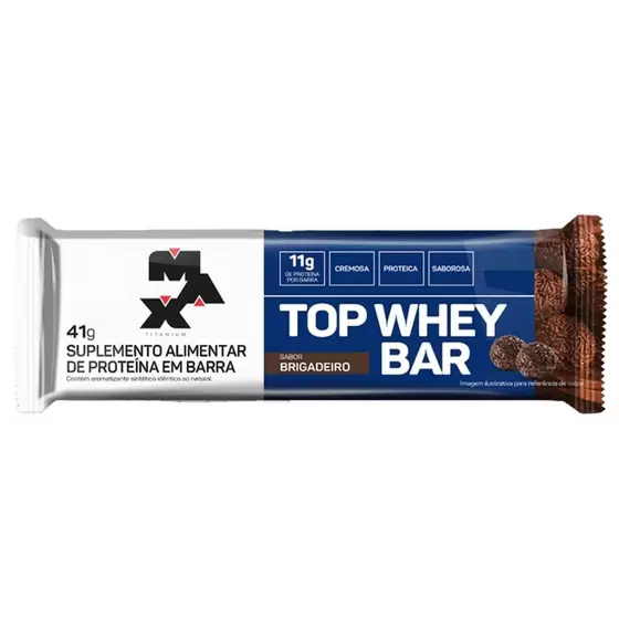 Top Whey Bar Max Titanium sabor brigadeiro