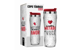 Copo Térmico Plas Temas New - A Outra Metade É - 450 ml