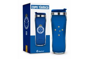 Copo Térmico Plast Inox Times New  - Cruzeiro 450 ml Ref 2882