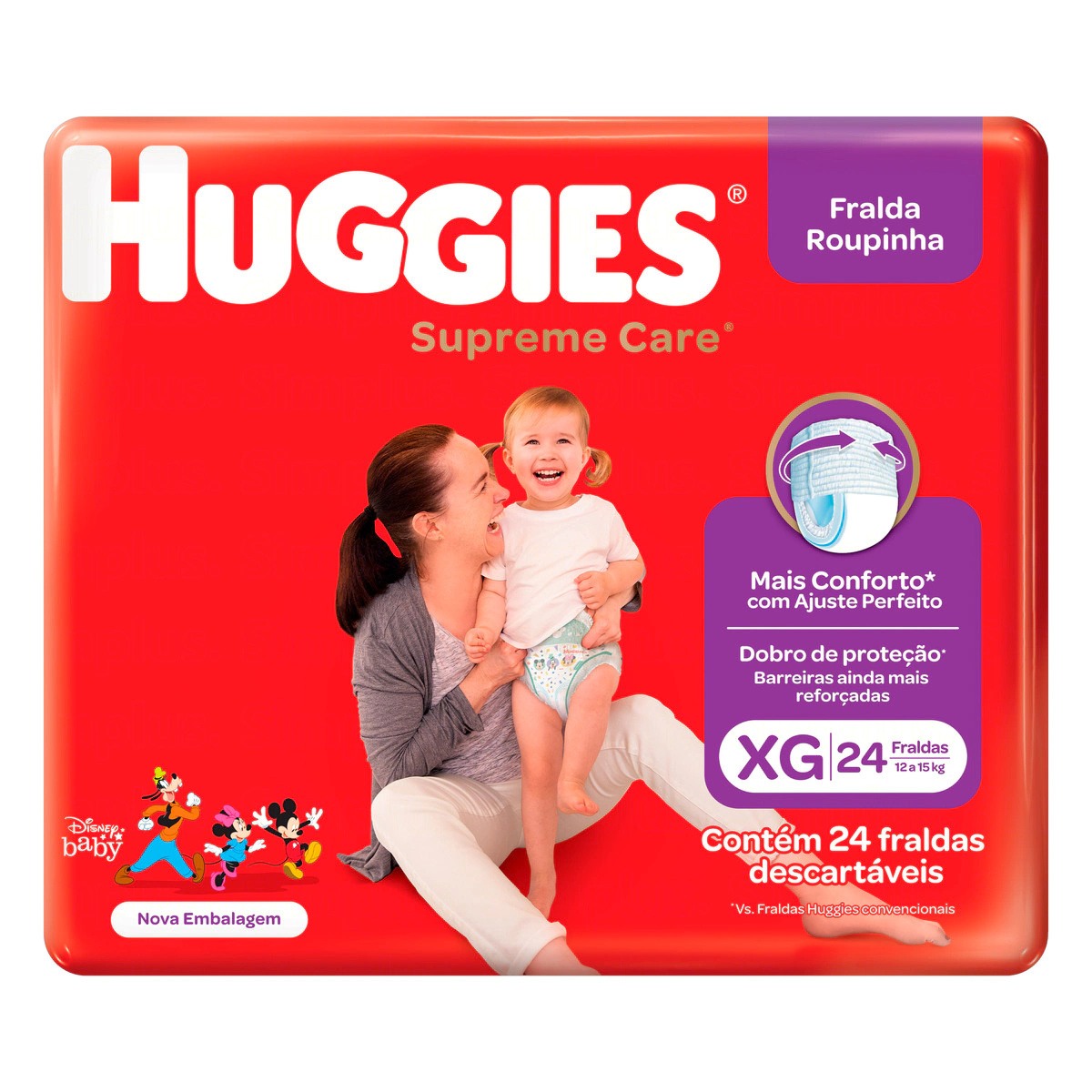 Fralda HUGGIES Supreme Care Roupinha XG Pacote 24 Unidades