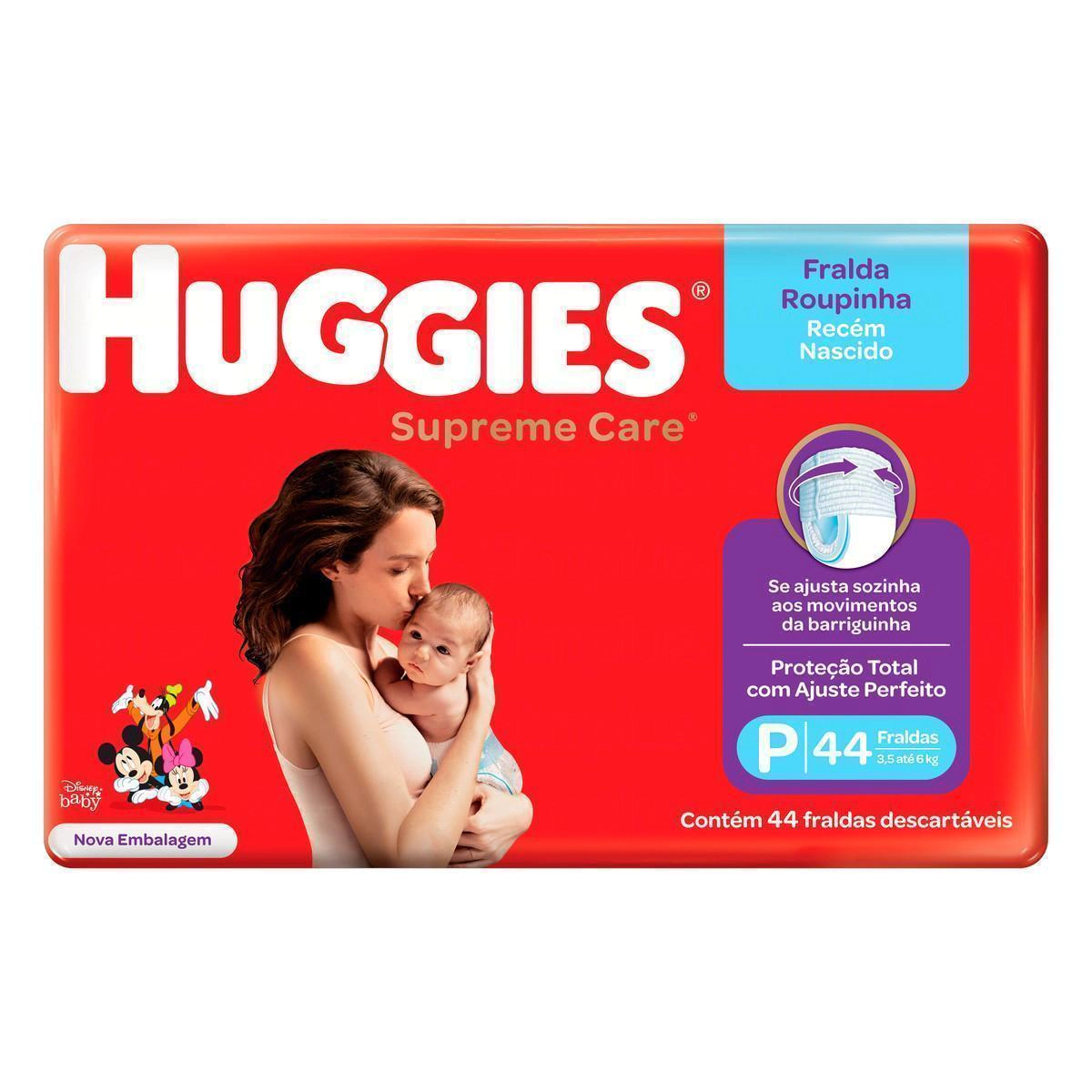 Fralda HUGGIES Supreme Care Roupinha P Pacote 44 Unidades