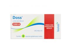 Vitamina D Doss 7.000 UI 4 Cápsulas Gelatinosas