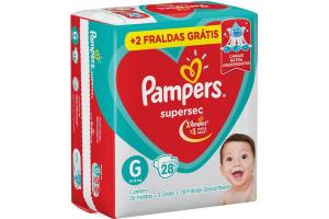 Fralda Pampers Supersec Tamanho G Com 26 Unidades