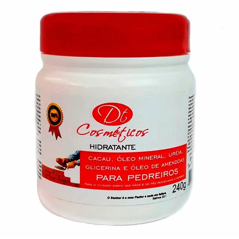 Creme Hidratante DT Cosméticos pedreiros 240g