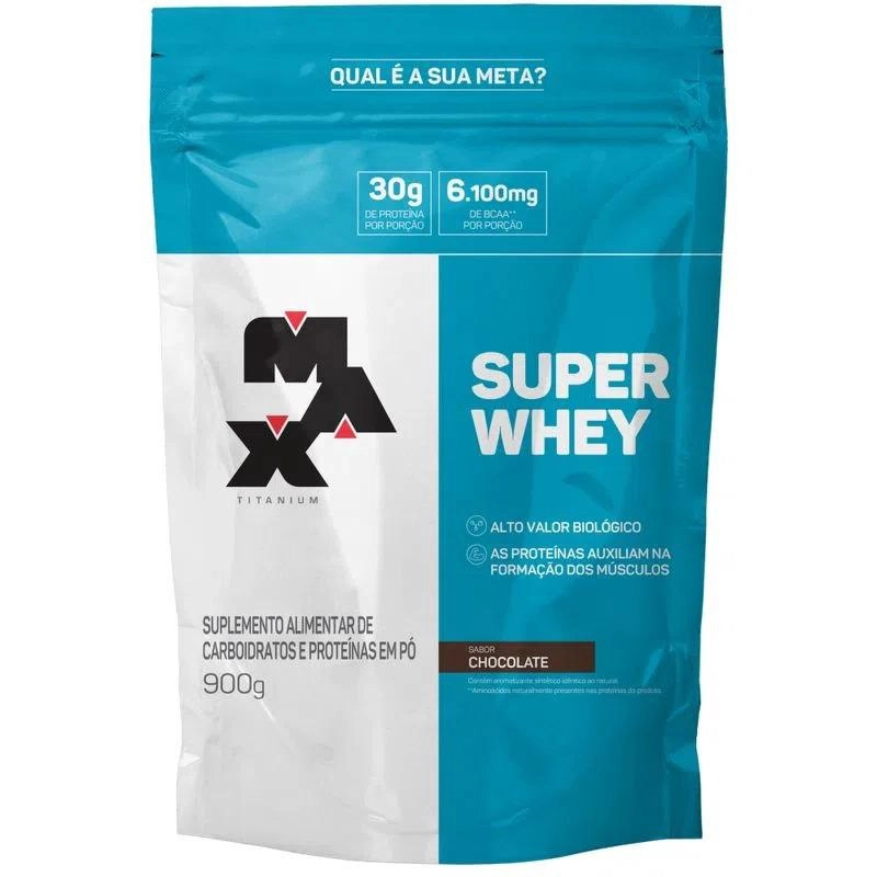 Super Whey Max Titanium 900g sabor chocolate