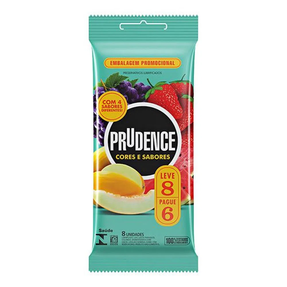 Preservativo Prudence Cores & Sabores Mix L8 P6 