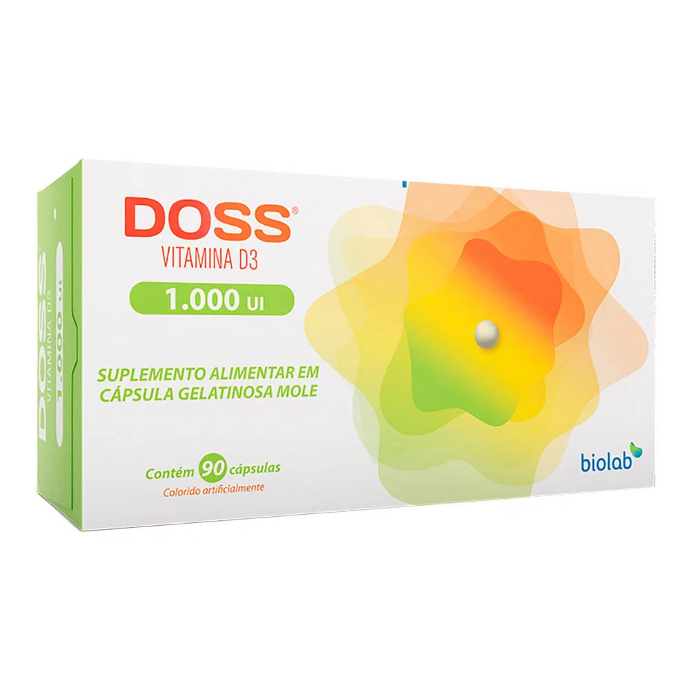 Vitamina D Doss 1.000 UI 90 Cápsulas Gelatinosas