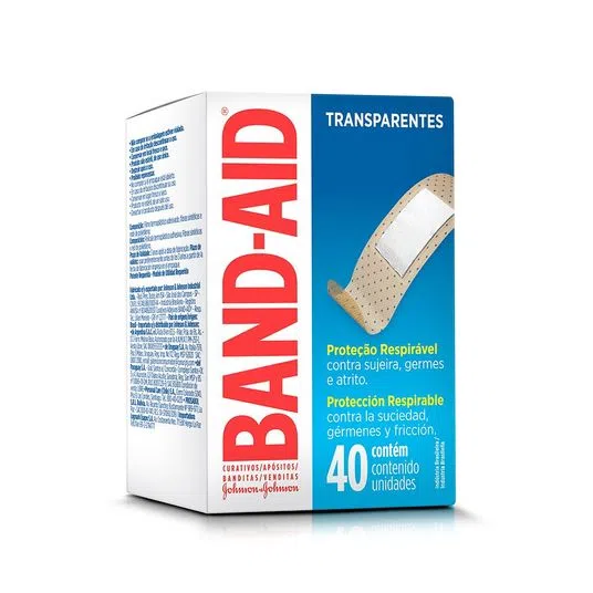Curativos Band- Aid Transparentes Johnson&Johnson 40 uni