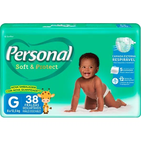 Fralda Personal Soft & Protect G com 38 Uni