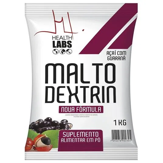 Malto Dextrin Health Labs Suplemento Alimentar em pó Açaí com Guaraná 1kg