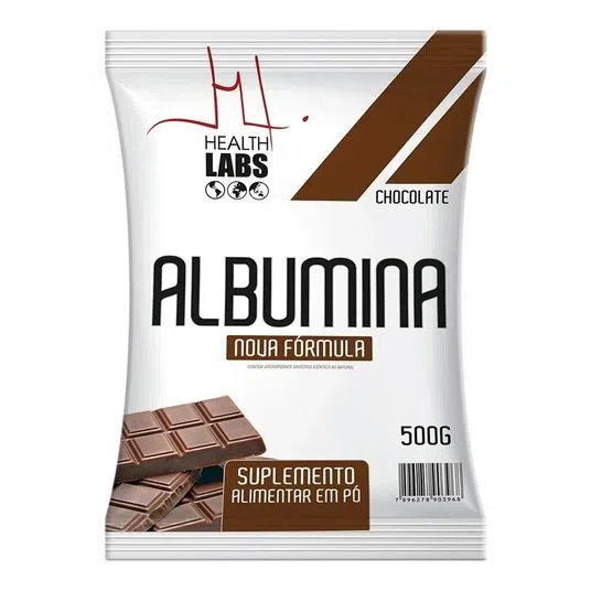 Albumina Health Labs Suplemento Alimentar Sabor Chocolate 500 g