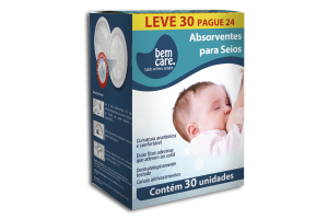 Absorventes para seios Bem Care Leve 30 pague 24