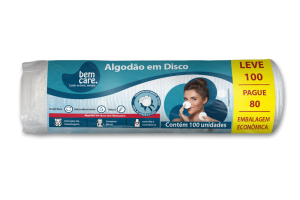 Algodão em Disco Bem care com 100 Uni