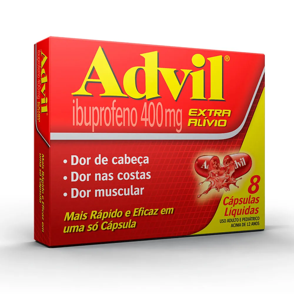 Advil Extra Alívio Com 8 Cápsulas Líquidas