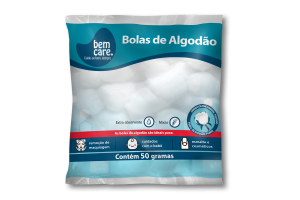 Bolas de Algodão Bem care com 50g