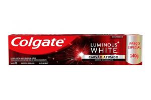 Creme Dental Colgate Luminous White Carvão Ativado 140g 