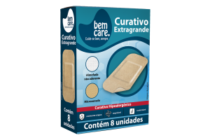 Curativo Extragrande Bem Care com 8 Unidades