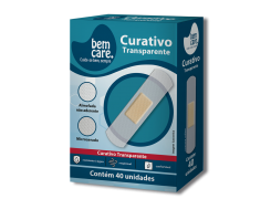 Curativo Transparente Bem care com 40 Uni