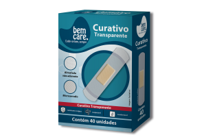 Curativo Transparente Bem care com 40 Uni