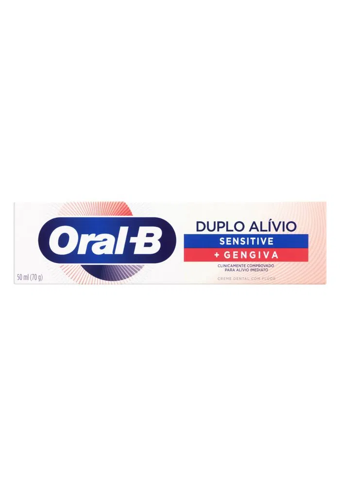 Creme dental Oral-B Duplo alívio sensitive + Gengiva 70g