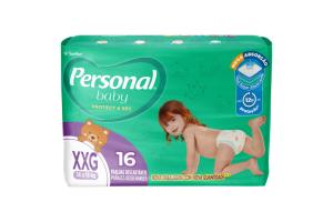 Fralda Descartável Personal Baby Protect & Sec  XXG  C 16 unidades