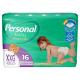 Fralda Descartável Personal Baby Protect & Sec  XXG  C 16 unidades