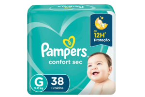 Fralda  Pampers Confortsec Mega - tamanho G - com 38 unidades