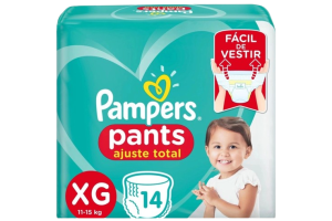 Fralda  Pampers Pants Pacotão  - tamanho XG - com 14 unidades