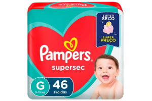 Fralda  Pampers Supersec -Tamanho G - com 46 unidades