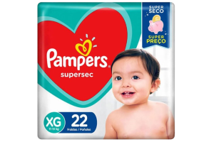 Fralda Pampers Supersec - Tamanho XG - com 22 unidades