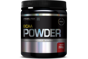 BCAA Powder Sabor Morango Com 200g Probiótica