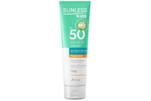 Protetor Solar Kids Sunless Toque Seco e Ação Hidratante FPS50 120g
