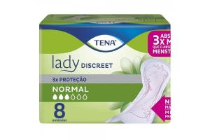 Absorvente Para Incontinência Urinária Tena Lady Discreet Normal 8 Unidades