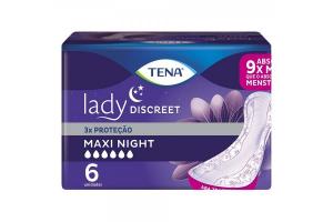 Absorvente Para Incontinência Urinária Tena Lady Discreet Maxi Night 6 unidades