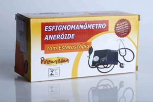 Kit Esfigmomanômetro Aneróide com Estetoscópio Premium