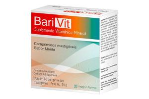 BariVit Com 60 Comprimidos Mastigáveis Sabor Menta