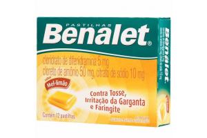 Pastilhas Benalet Sabor Mel-limão Com 12 Pastilhas