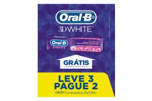 Creme Dental Oral-B 3D White Brilliant Fresh Leve 3 Pague 2