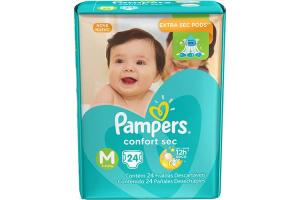 Fralda Pampers Confort Sec Tamanho M Com 24 Unidades