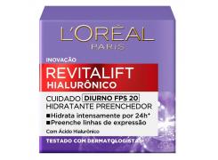 Creme Facial Diurno FPS 20 Antirrugas Revitalift Hialurônico L'oréal Paris 49g