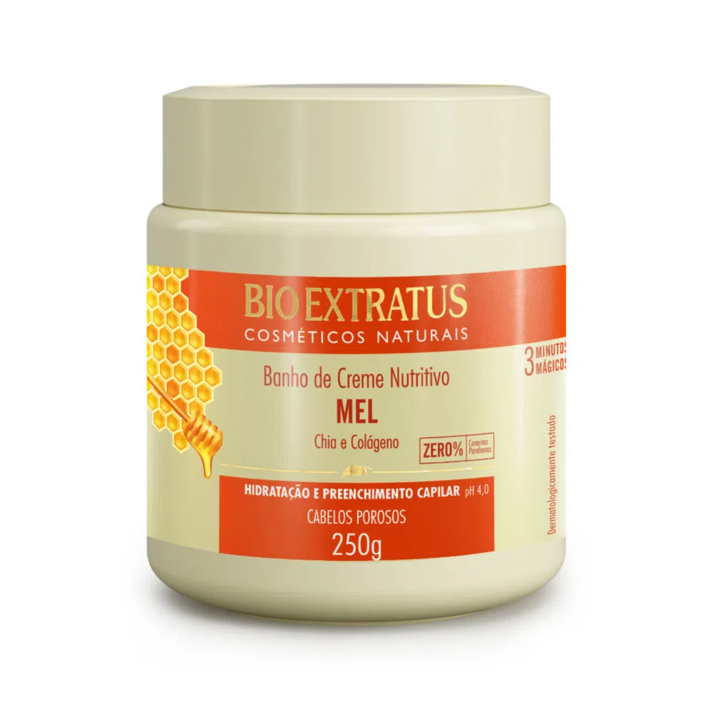 Bio Extratus Banho de Creme Nutritivo MEL Chia e Colágeno