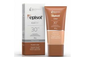 Protetor Solar Facial Episol Color FPS 30 Pele Morena 40g