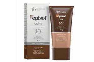 Protetor Solar Facial Episol Color FPS 30 Pele Morena Mais 40g