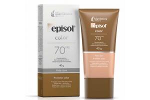 Protetor Solar Facial Episol Color FPS 70 Pele Clara 40g