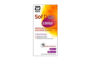 Soft D Go 2.000ui Sabor Uva 30 Comprimidos