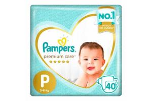 Fralda Pampers Premium Care Tamanho P Com 40 Unidades