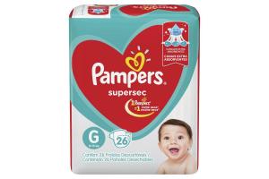 Fralda Pampers Supersec Tamanho G Com 26 Unidades